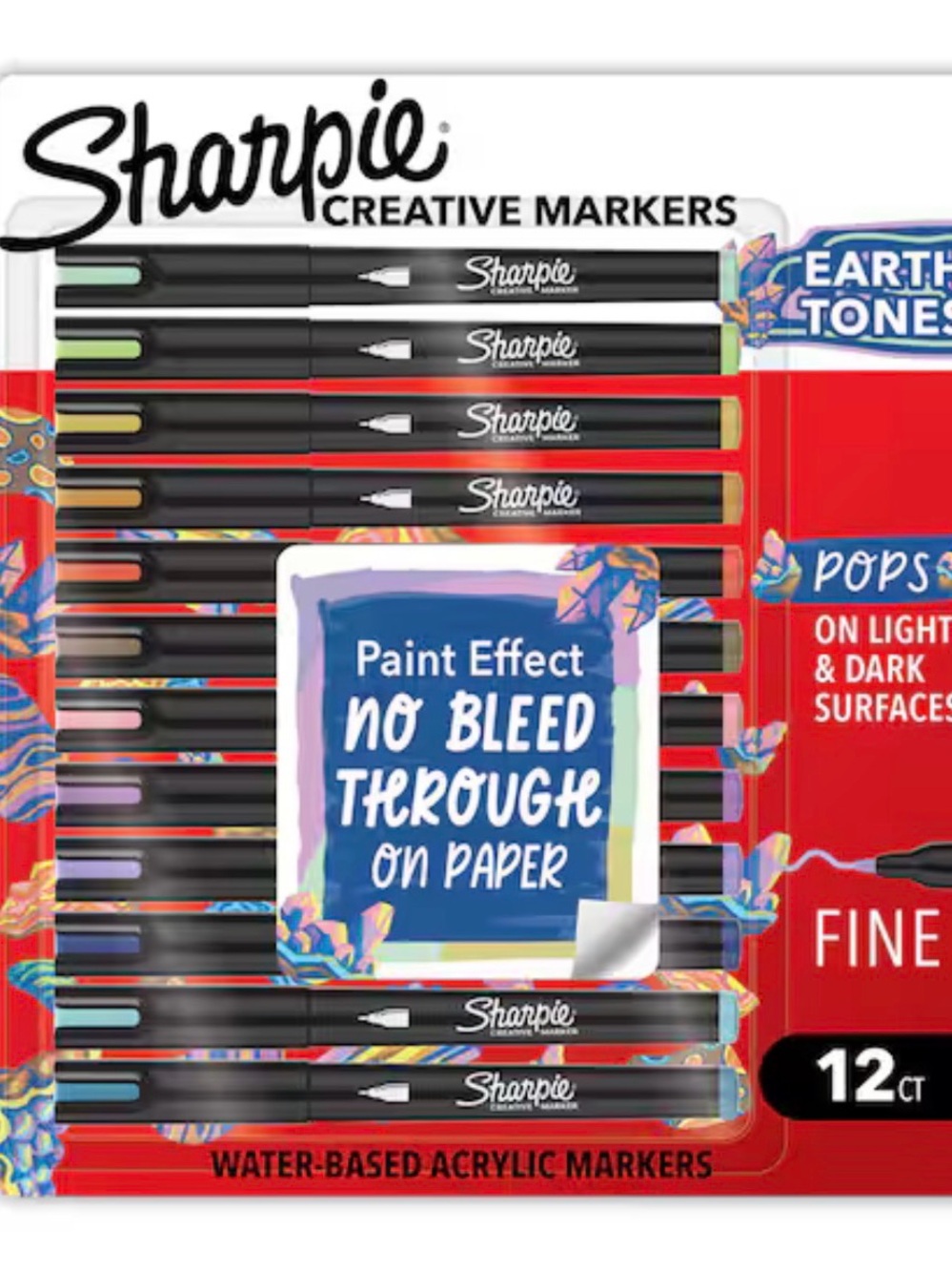 Sharpie Creative Markers Earth Tones - 12 Count Fine Tip